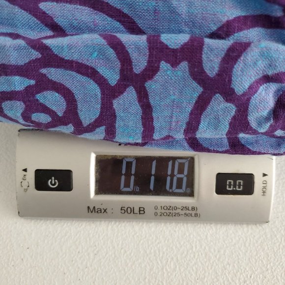 FLAX Womens 100% Linen Pull On Wide Leg Flood Pants Size S Blue Floral Lagenlook - Picture 9 of 9